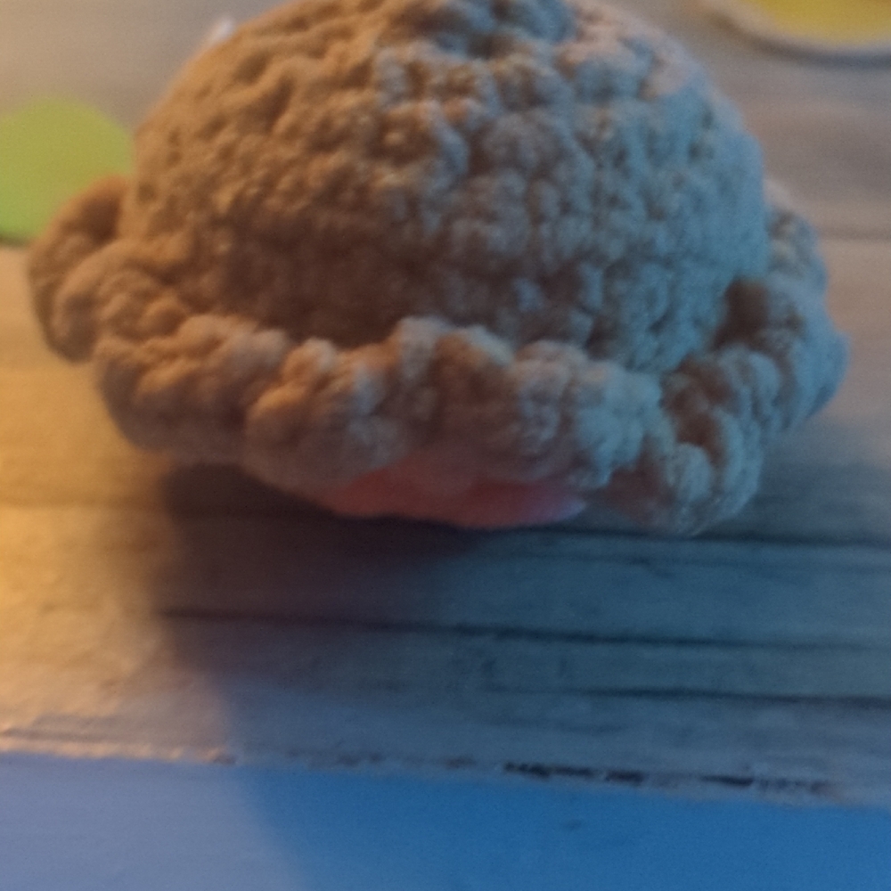 Handmade Crochet Peach Pie Plush